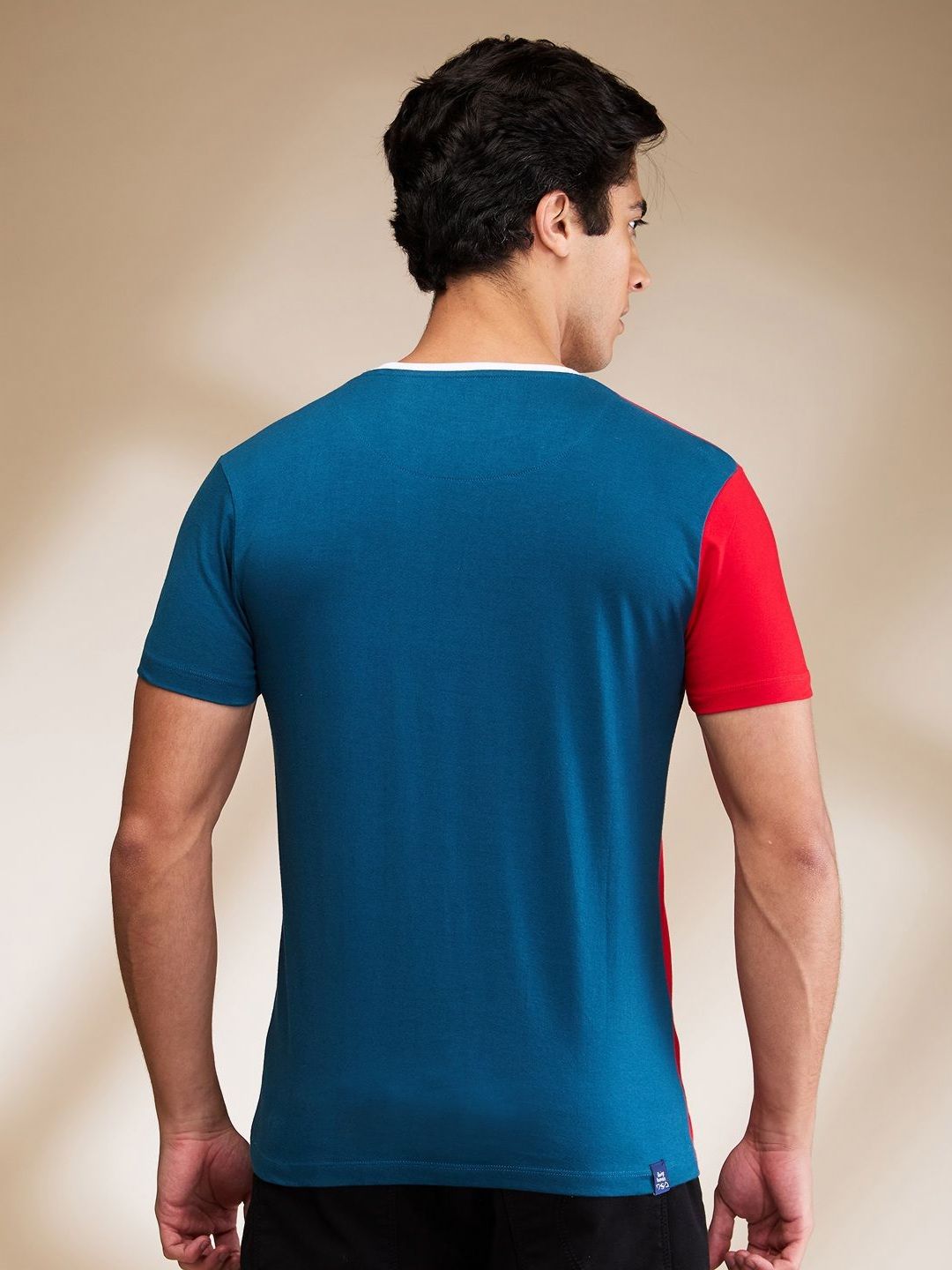Being Human Men Colourblocked Applique T-shirt