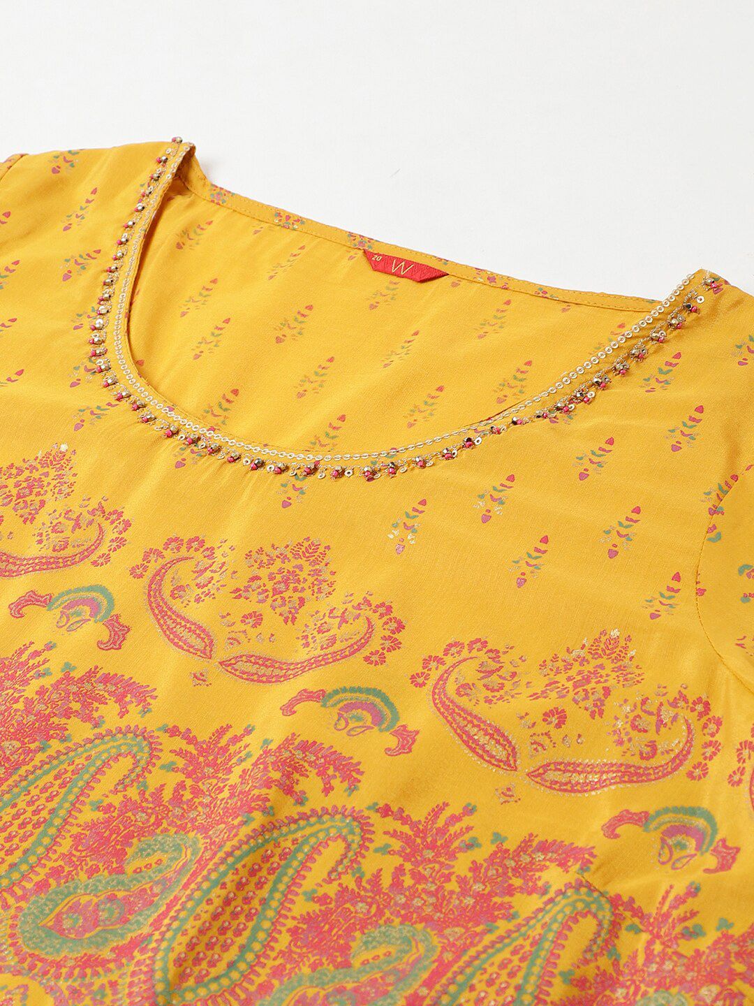 W Plus Size Ethnic Motifs Printed Maxi Ethnic Dress