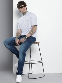 The Indian Garage Co Men Heavy Fade Stretchable Jeans
