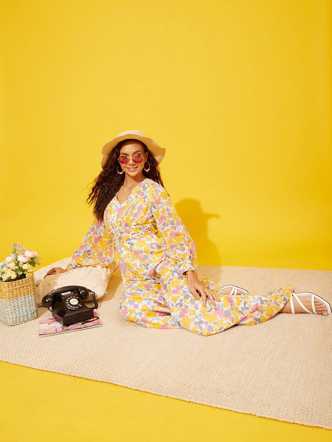 QUIERO Printed Culotte Jumpsuit