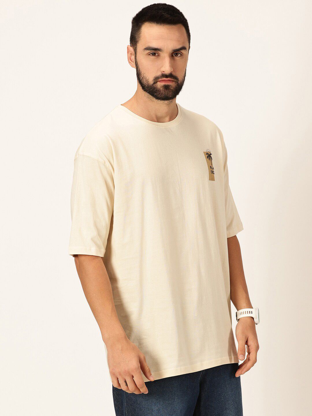 Thomas Scott Graphic Printed Bio Finish Pure Cotton Oversized T-shirt