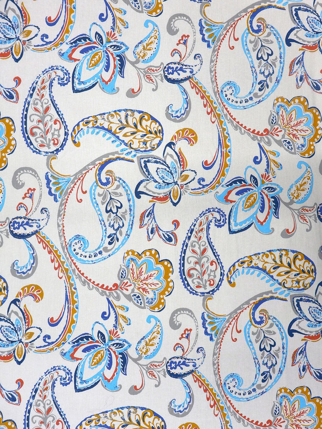 BOMBAY DYEING Turquoise Blue Floral Cotton 140 TC Queen Bedsheet Set-2.28 m X 2.54 m