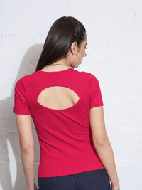 SASSAFRAS Sweetheart Neck Cut Out Top