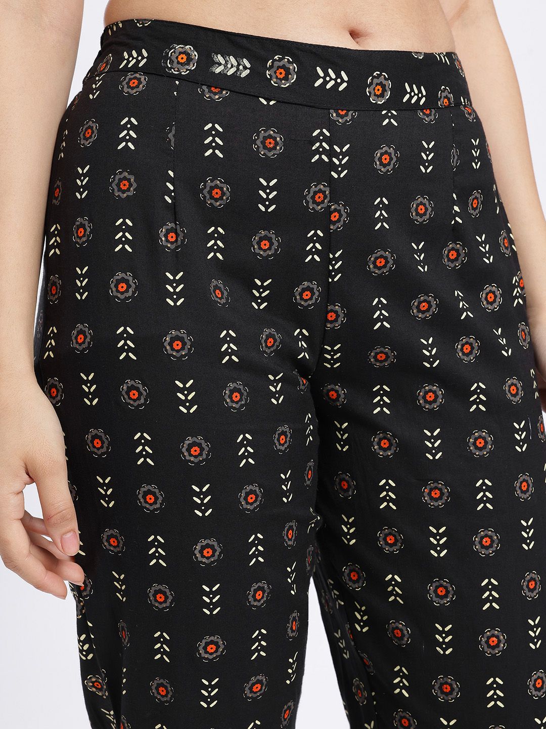 Anouk Ethnic Motifs Print Kurta with Trousers & Dupatta