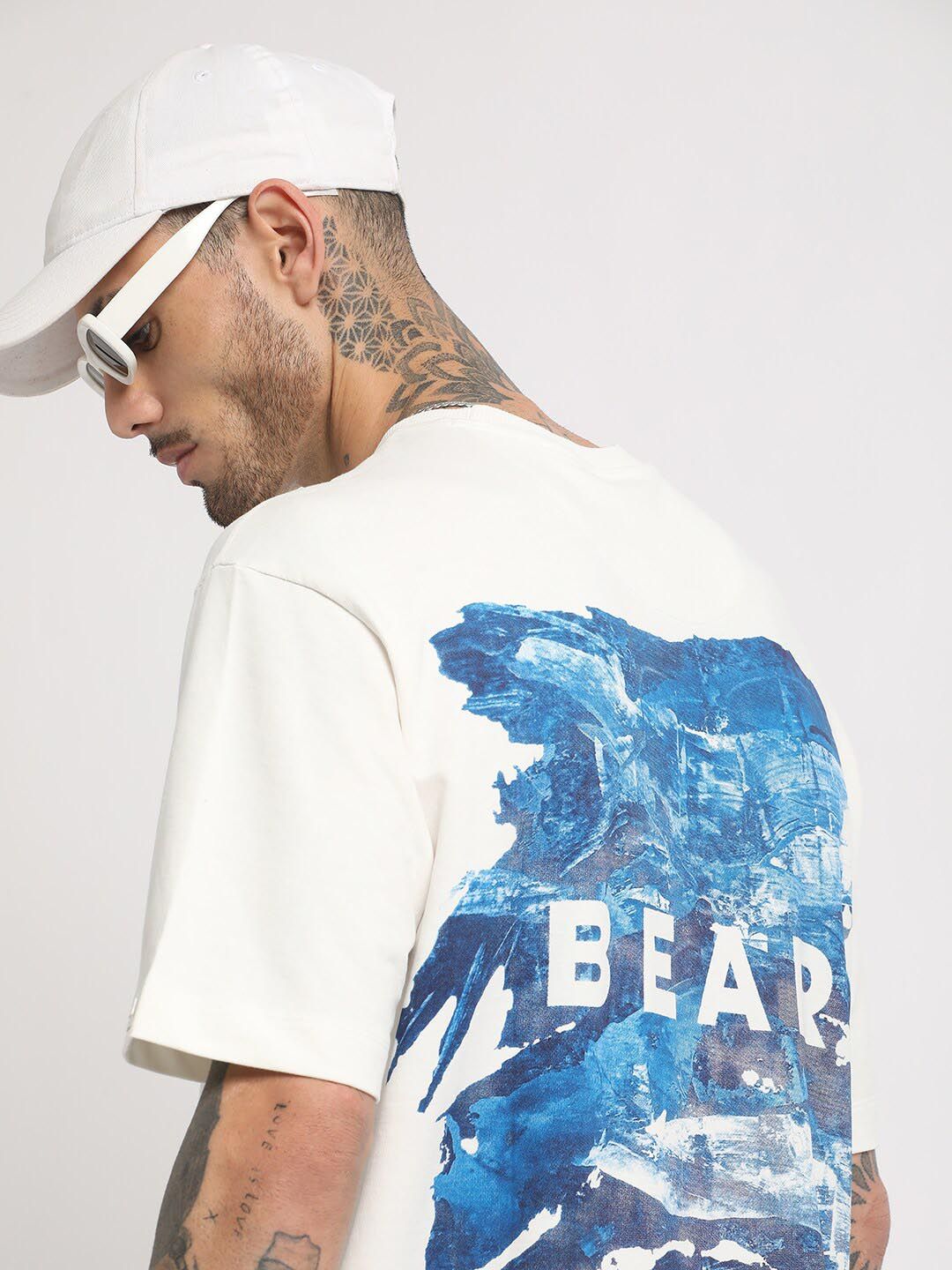 THE BEAR HOUSE Typography Printed Regular Fit Cotton T-shirt
