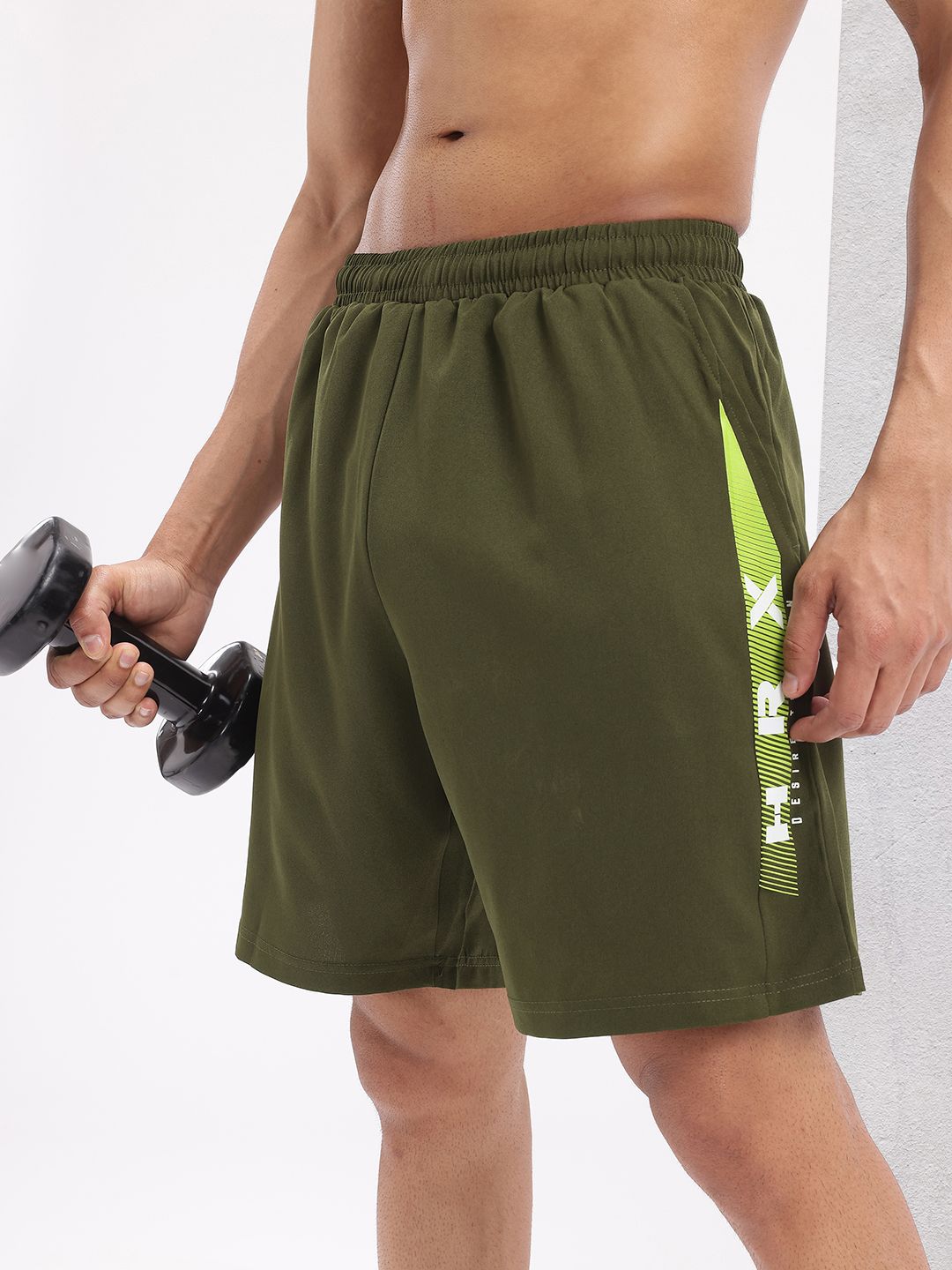 HRX by Hrithik Roshan Men Brand Logo Print Mid-Rise Training Shorts