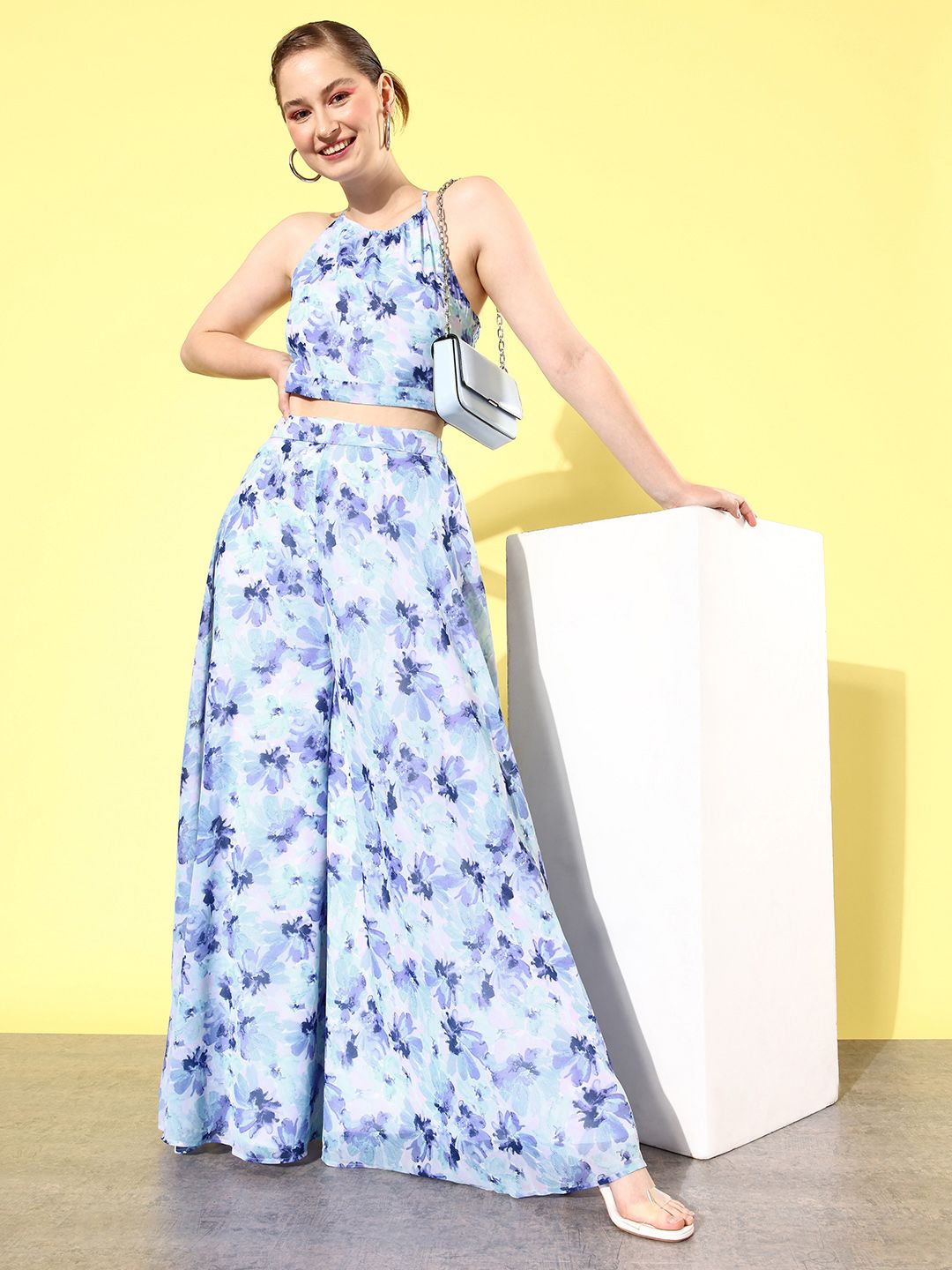 QUIERO Printed Top with Palazzos
