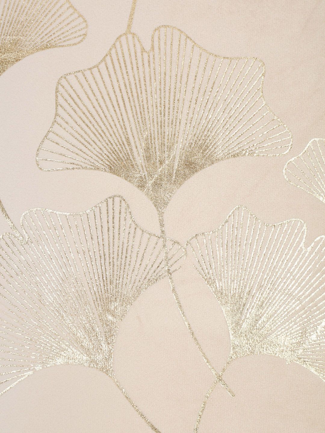 HOSTA HOMES Cream Set of 2 Floral Velvet Square Cushion Covers
