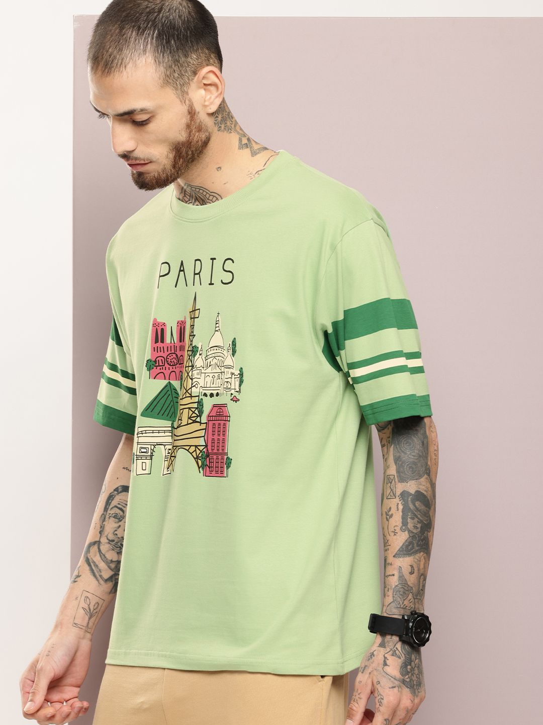DILLINGER Men Graphic Printed Oversized T-shirt