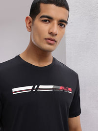 HRX by Hrithik Roshan Men Striped Rapid-Dry Training T-shirt
