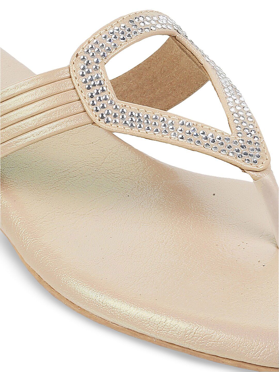 Metro Embellished Open Toe Flats