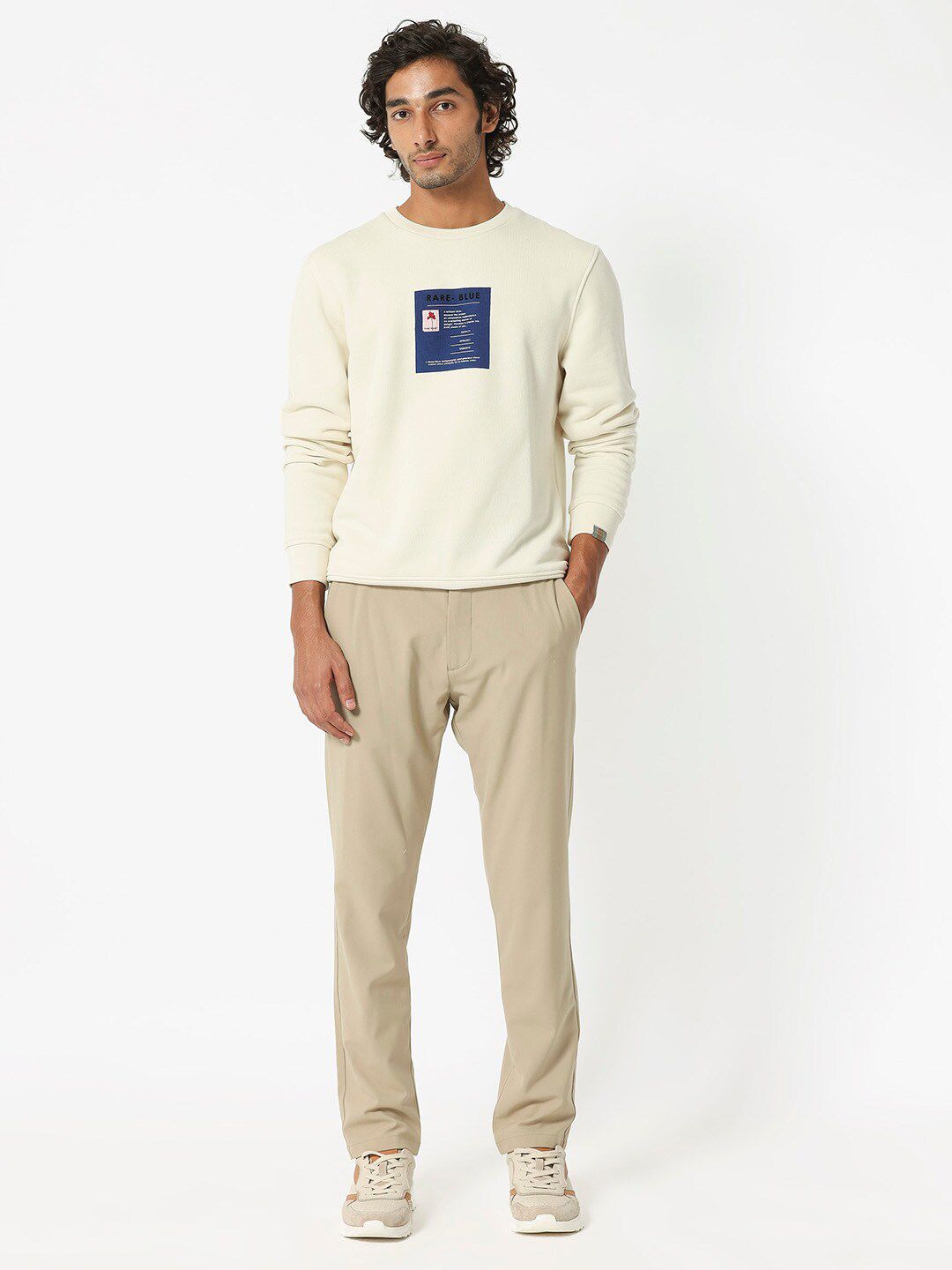 RARE RABBIT Men Rong Graphic Printed Sweatshirt
