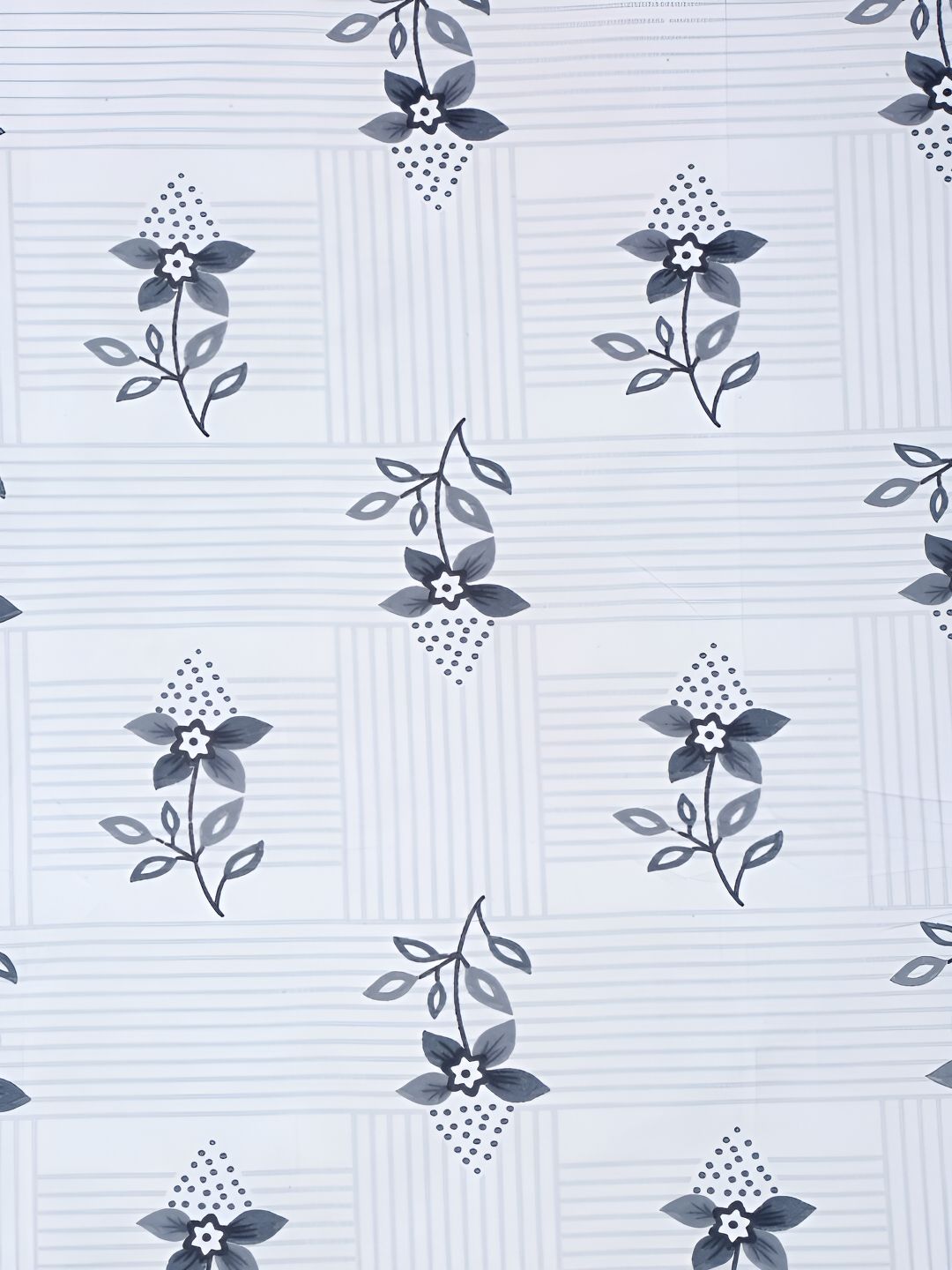 KLOTTHE White & Grey Floral Printed 300TC Dilengkapi Cadar Bujang & 1 Sarung Bantal