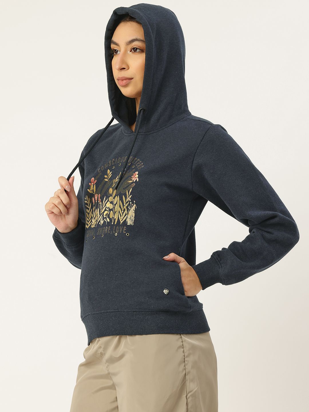 Monte Carlo Beaded Printed Hooded Sweatshirt