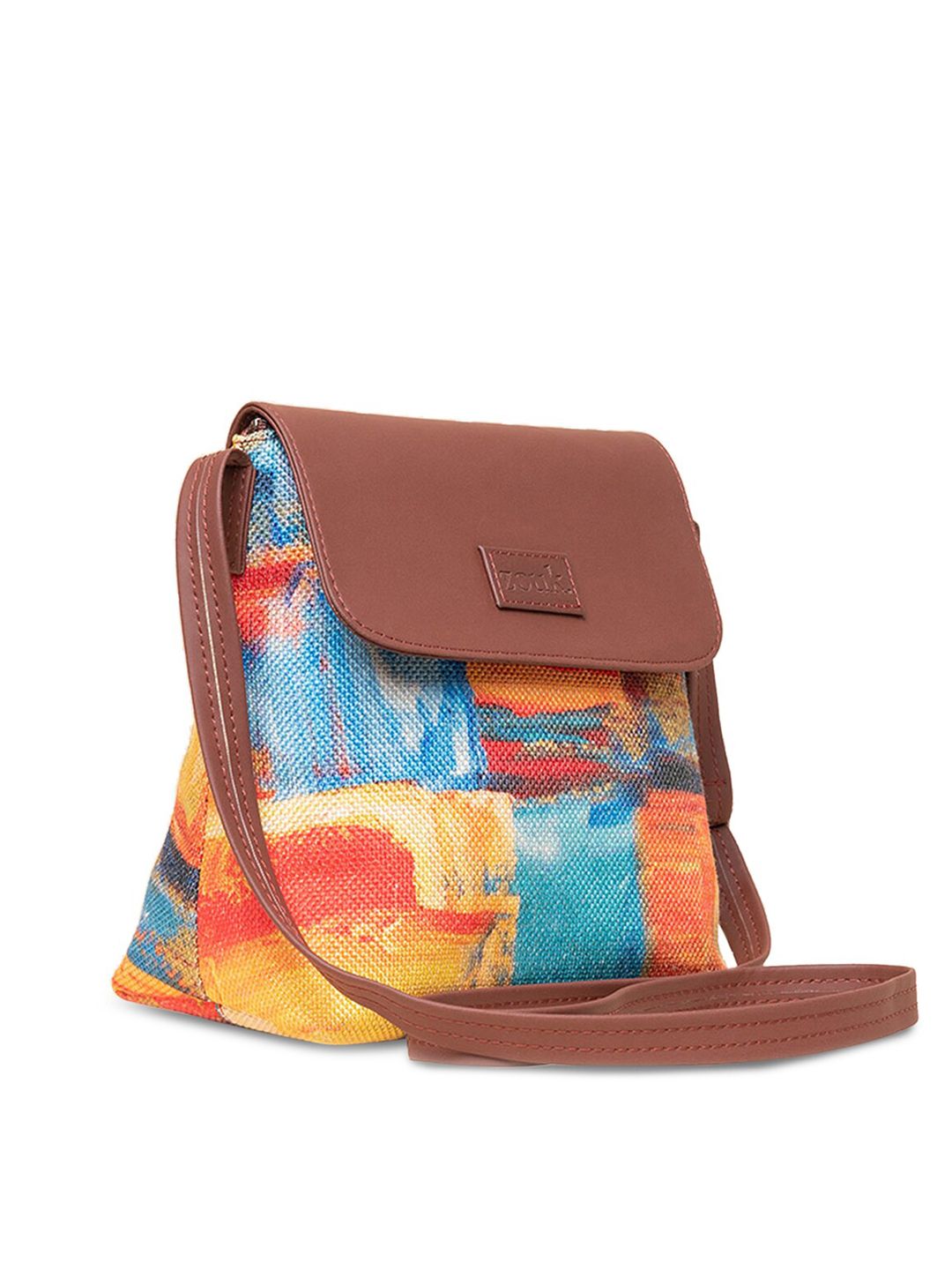 ZOUK Printed Structured Sling Bag