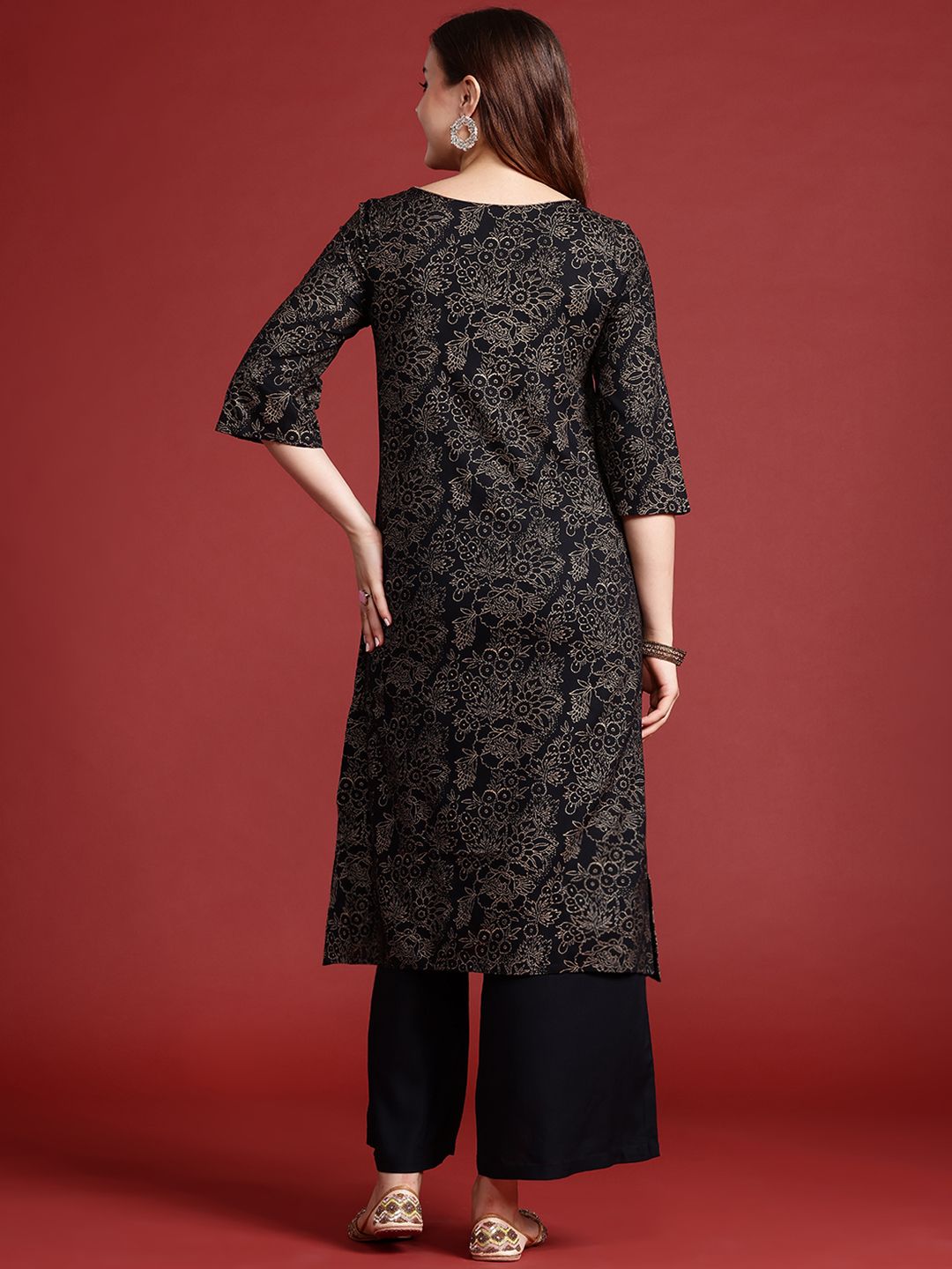 Anouk Ethnic Motifs Print Kurta with Palazzos