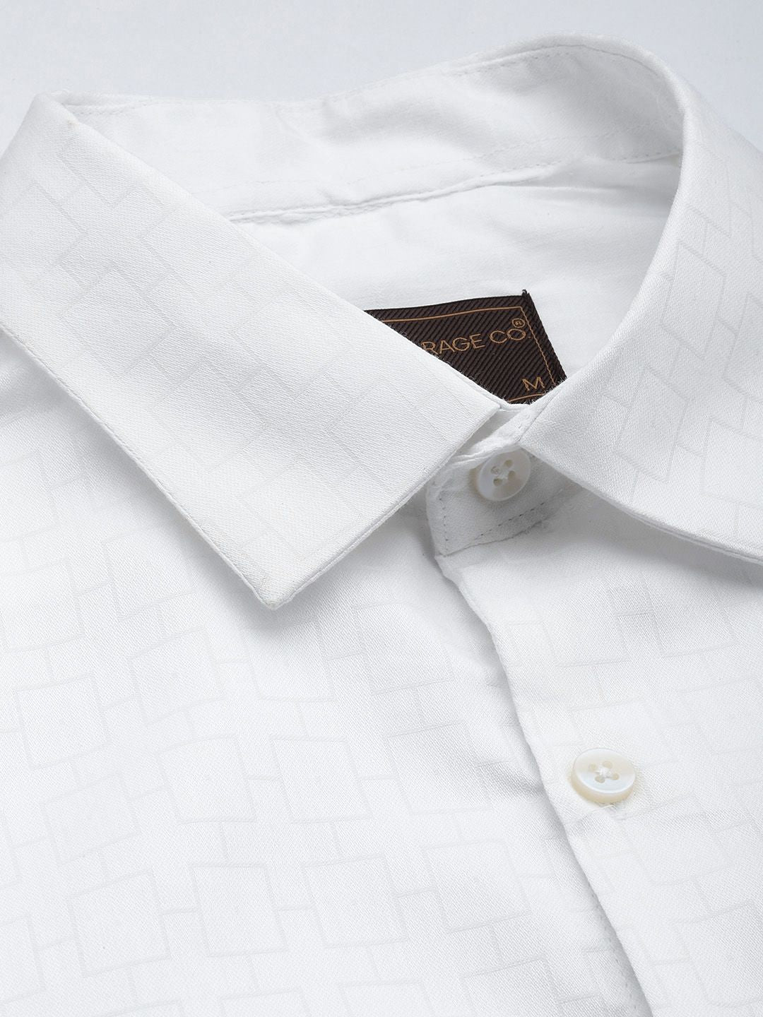 The Indian Garage Co. X Luxe Slim Fit Self Checked Formal Shirt