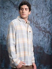 LOCOMOTIVE Dobby Textured Checked Overshirt
