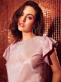 Athena Ruffles Sleeves A-Line Dress