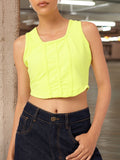 DressBerry Neon Pop Corset Style Crop Top