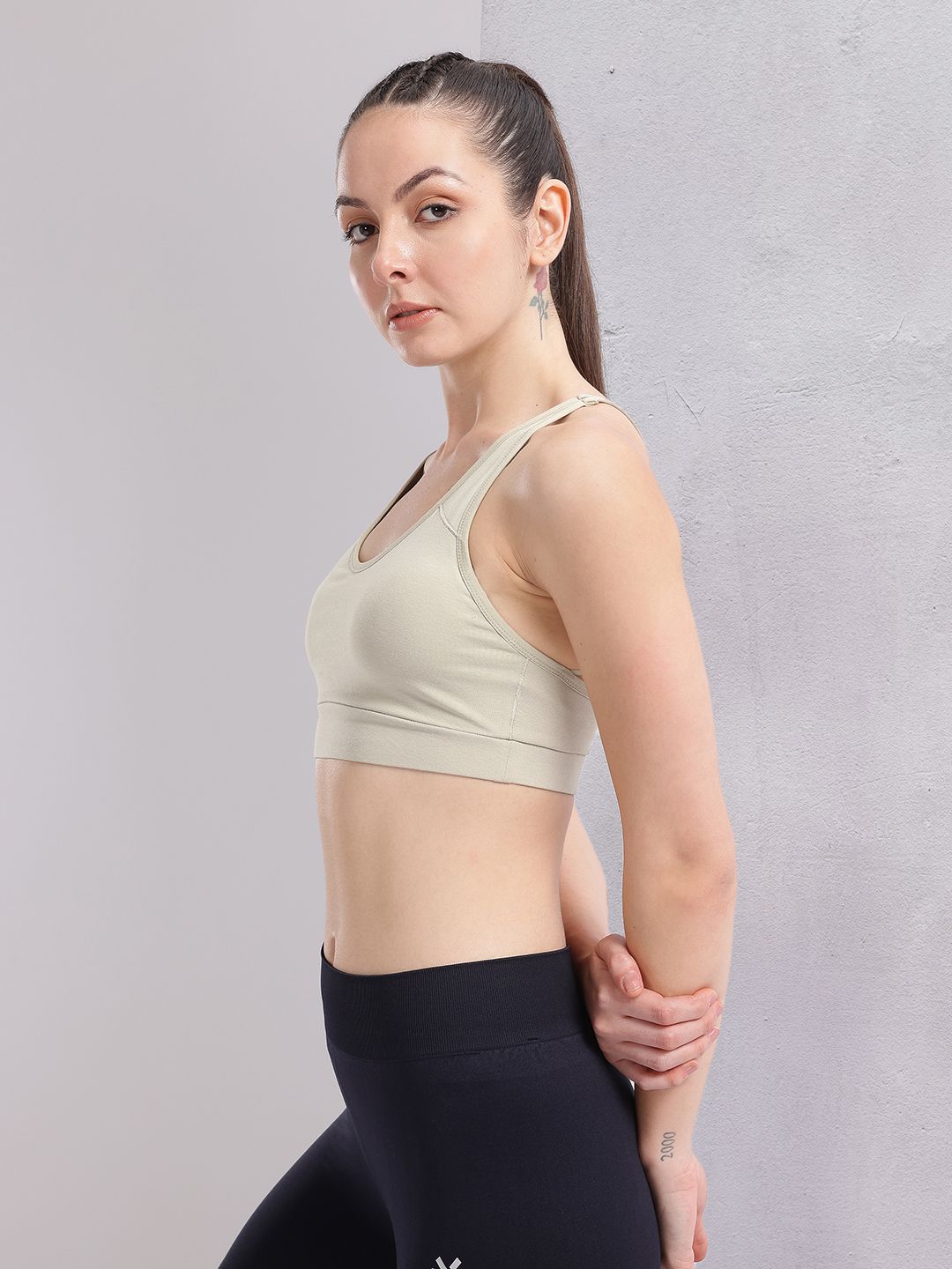 HRX by Hrithik Roshan Removable Padding Full Coverage Yoga Bra HR_SS25_W_BA_KY051_03