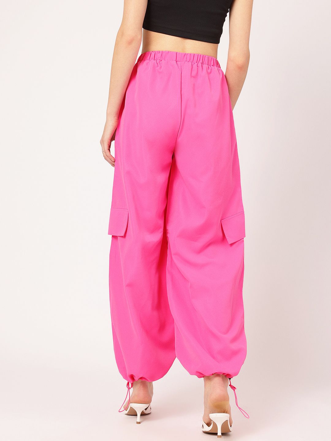 DressBerry Women The Urban Edge Cargo Style Toggle Hem Joggers