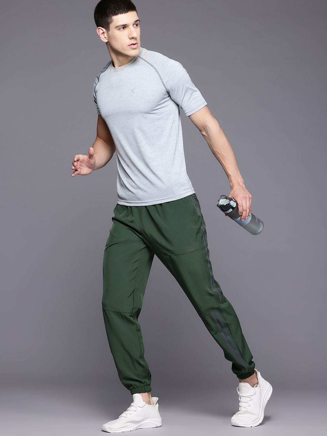 HRX by Hrithik Roshan Men Rapid-Dry Running Joggers With Reflective Detail