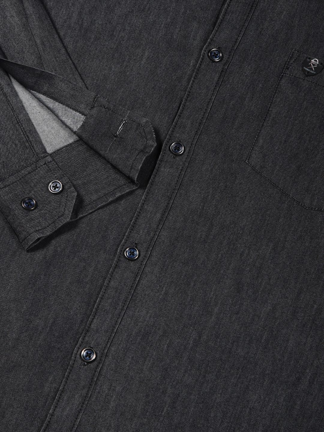 Thomas Scott Men Solid Cotton Smart Slim Fit Opaque Casual Shirt