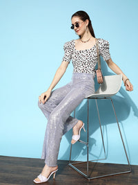Berrylush White Animal Printed T-shirt