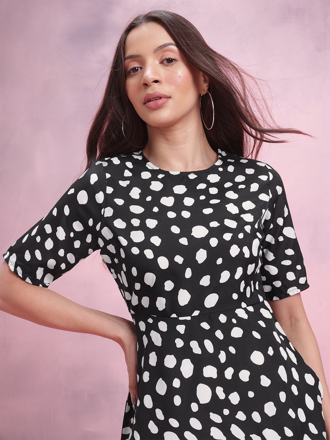 DressBerry Printed A-Line Dress