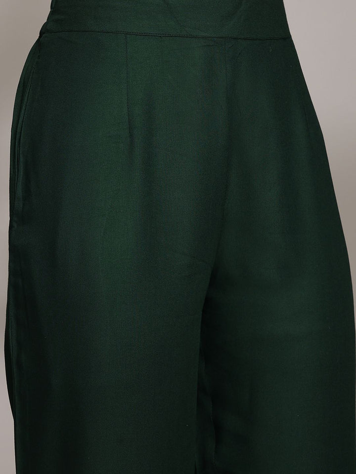 Anouk Women Floral Embroidered Pleated Kurta with Trousers & Dupatta