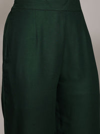 Anouk Women Floral Embroidered Pleated Kurta with Trousers & Dupatta