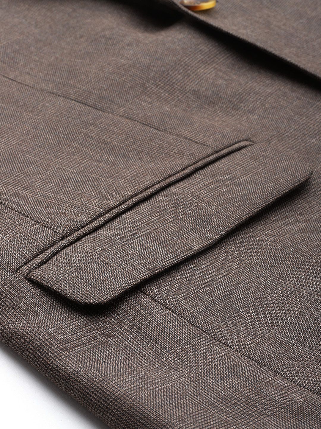 Raymond Self-Checked Slim Fit Single-Breasted Formal Blazer