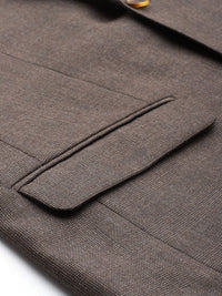 Raymond Self-Checked Slim Fit Single-Breasted Formal Blazer
