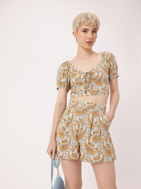 DressBerry Bohemian Core Paisley Fresh Printed Co-ords Set