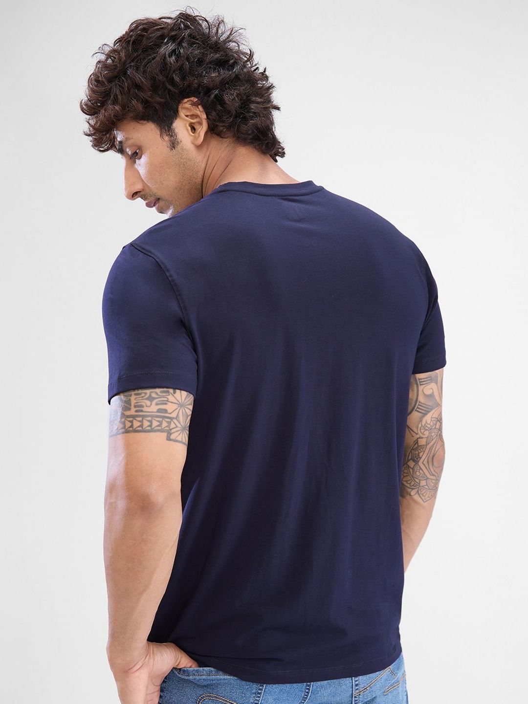 SPYKAR Men Typography Graphic Slim Fit T-shirt