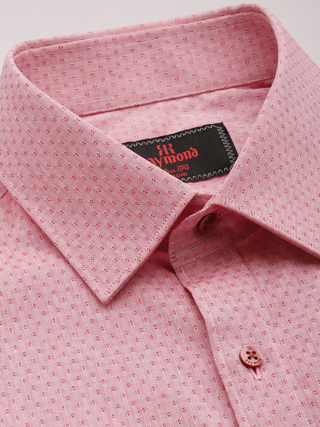 Raymond Pure Cotton Textured Slim Fit Formal Shirt
