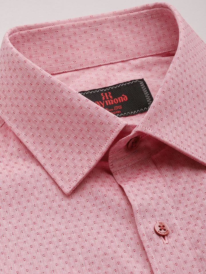 Raymond Pure Cotton Textured Slim Fit Formal Shirt