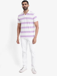 RARE RABBIT Men Rings-4 Slim Fit Solid Polo Collar Pure Cotton T-Shirt