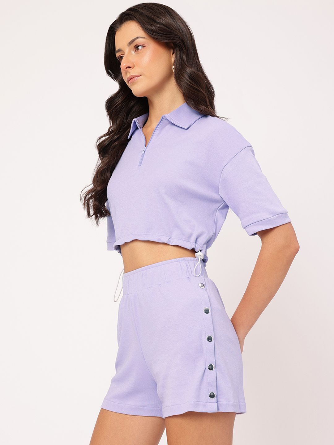 DressBerry Polo Bliss Comfy Crop Co-Ords