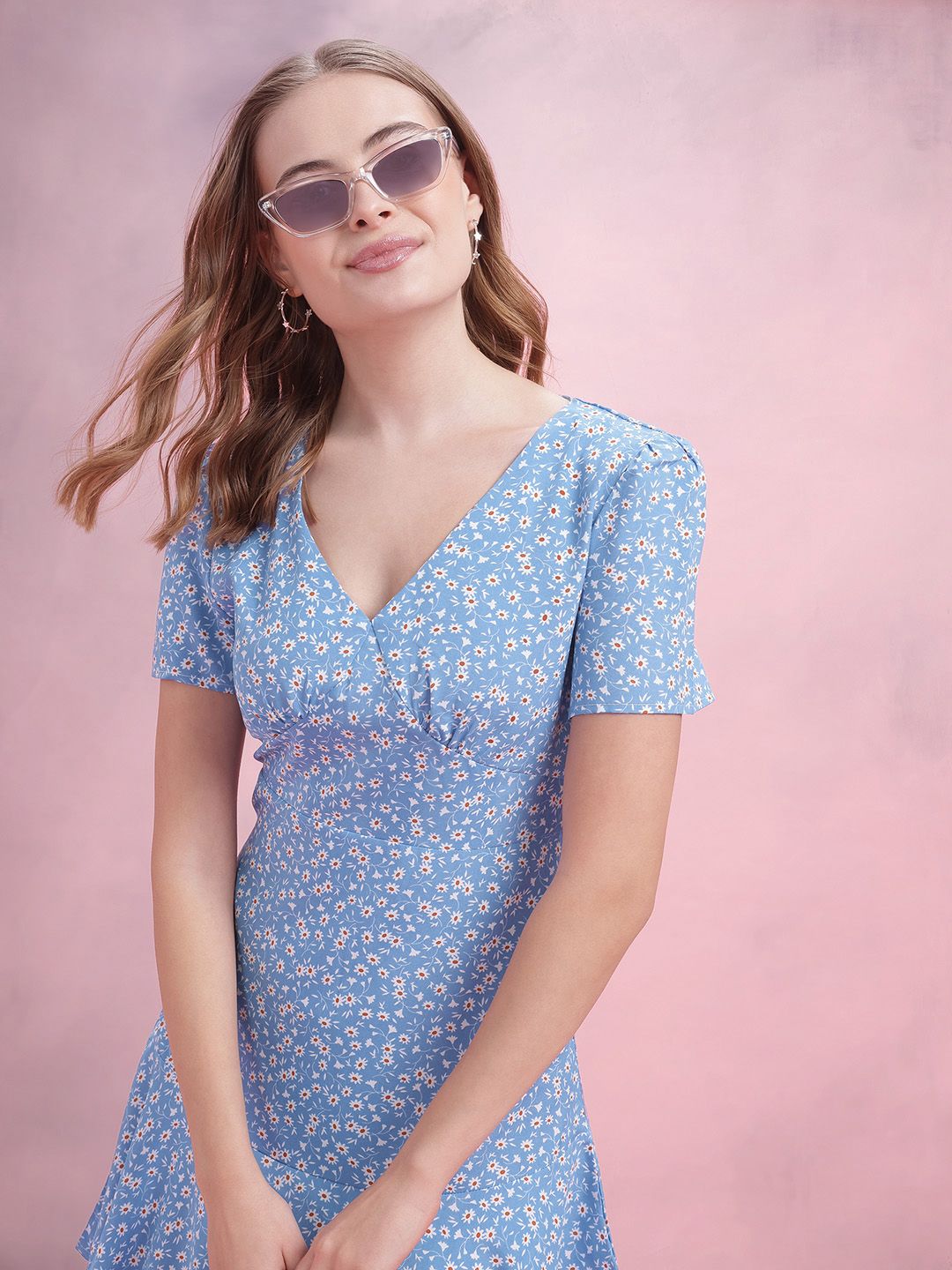 DressBerry Floral Print A-Line Dress