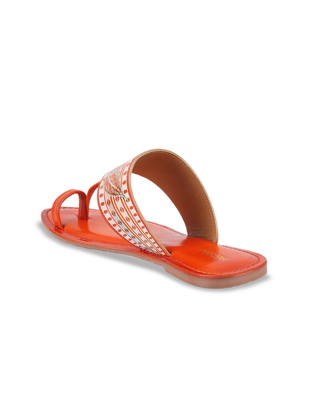 Metro Printed Leather One Toe Flats
