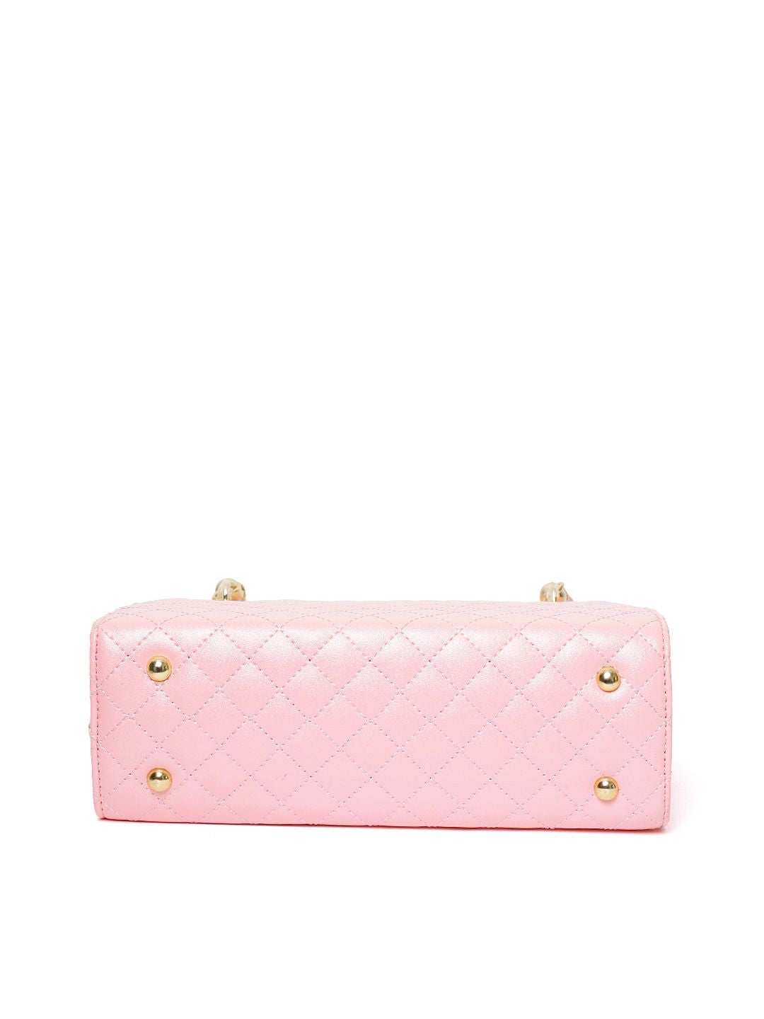 Lino Perros Pink Quilted Handheld Bag