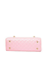 Lino Perros Pink Quilted Handheld Bag