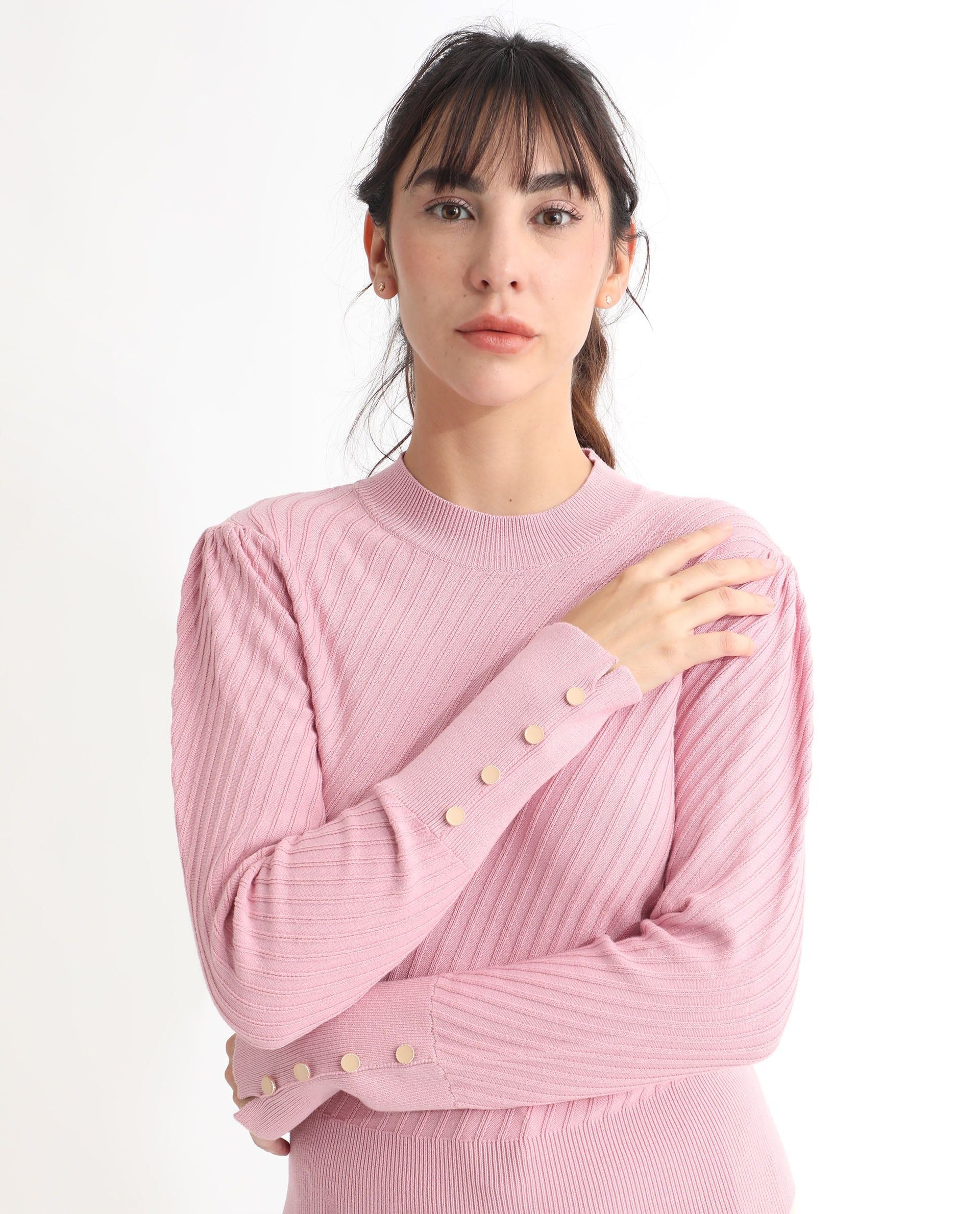 RAREISM Basic Sweater With Cuff Detail