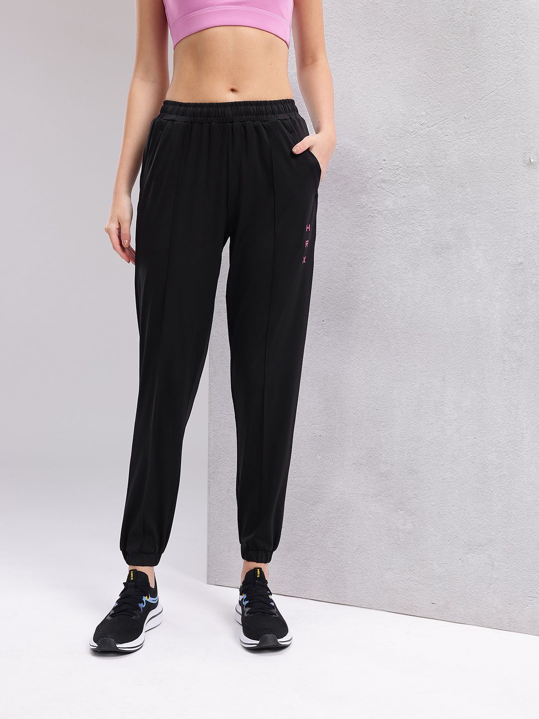 HRX by Hrithik Roshan Women Front Seam Mid-Rise Rapid-Dry Training Joggers
