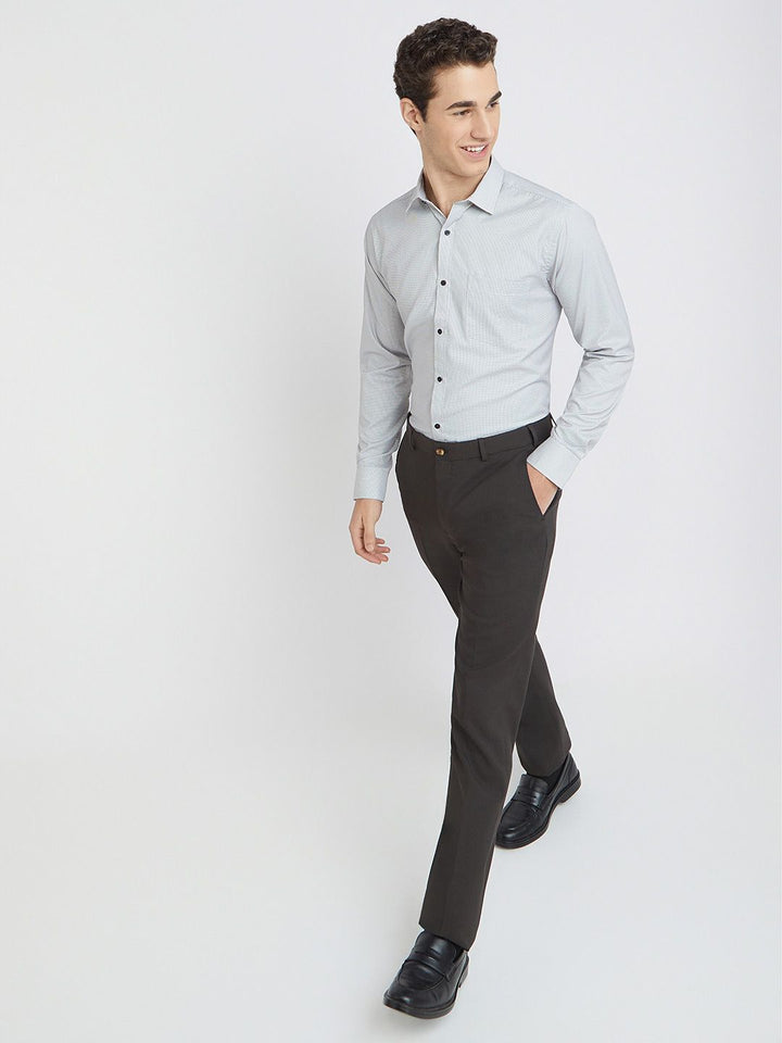 Park Avenue Self Design Slim Fit Textured Formal Shirt