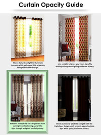 Story@home Nature White & Grey Set of 2 Floral Door Curtains