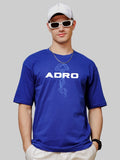 ADRO Lelaki Graphic Printed Drop-Shoulder Sleeves Cotton Oversized T-shirt