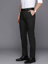 Raymond Men Checked Slim Fit Formal Trousers